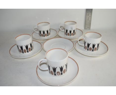 WEDGWOOD SUSIE COOPER COFFEE CANS AND SAUCERS