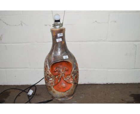 ART POTTERY LAMP BASE, HEIGHT APPROX 55CM