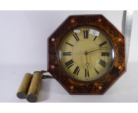 OCTAGONAL MOUNTED CLOCK MOVEMENT AND WEIGHTS