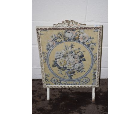 VINTAGE PAINTED FIRE SCREEN, WIDTH APPROX 48CM