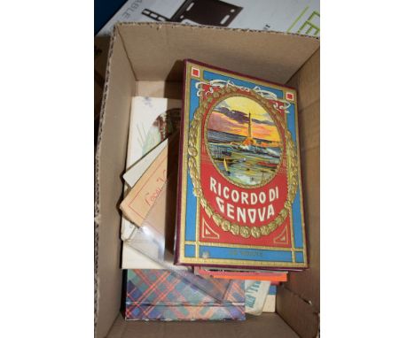 VARIOUS VINTAGE POST CARD BOOKS AND OTHER EPHEMERA