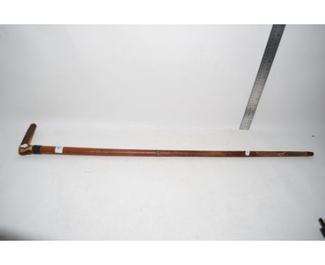 VINTAGE HORN HANDLED WALKING CANE