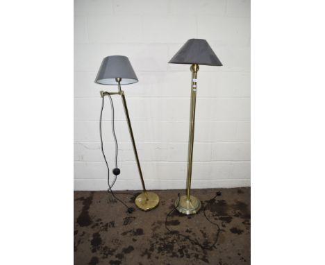 TWO LATE 20TH CENTURY METAL LAMP STANDARDS