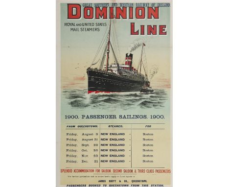 ANONYMOUSDominion Line, 1900sLithograph, 51 x 82cm