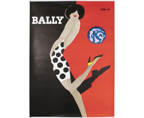 BERNARD VILLEMONTBally (Red and Black Poster)Lithograph, 164 x 115cm