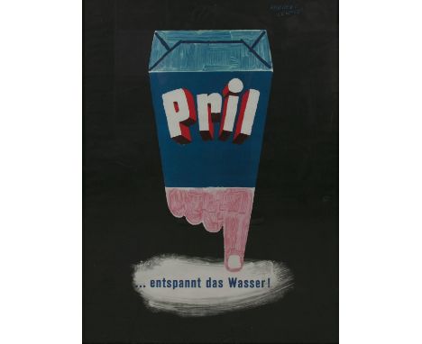 HERBERT LEUPIN,'Pril,'Lithograph, 83.5 x 58 cm