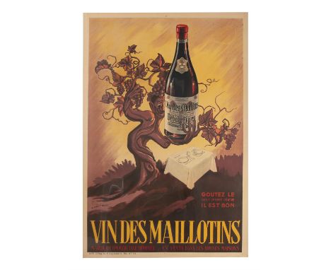 ANONYMOUS,'Vin des Maillotins,'Lithograph,120.5 x 80 cm