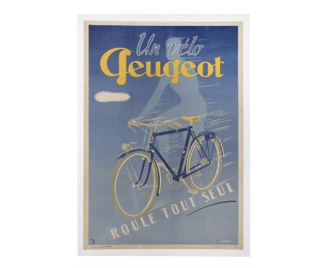 R. LOURDINUn Velo Geugeot, Roule tout Seul, 1946Lithograph, 80 x 118cm