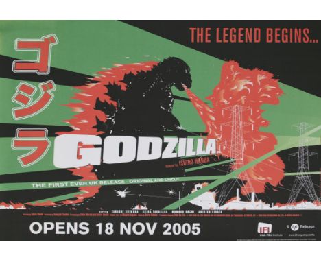 A MISCELLANOUS COLLECTION OF NINE FILM POSTERS, including two 'Godzilla,' two of 'Primer,' two of 'Three Burials of Melquiade