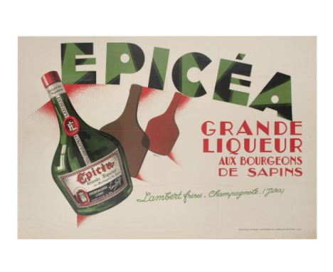 GAINFRANCO MOTTON,'Epicea: Grande Liquer,' 1920s,Lithograph, 80 x 120 cm