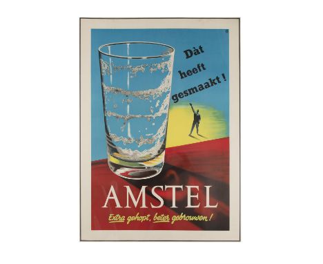 ANONYMOUS,'Amstel Dat heft gesmaakt!' 1959,Lithograph, 114 x 81 cm