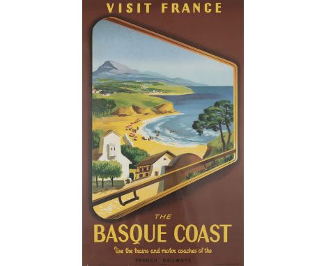 JEAN GARCIAVisit France the Basque Coast, 1950sLithograph, 100 x 62cm