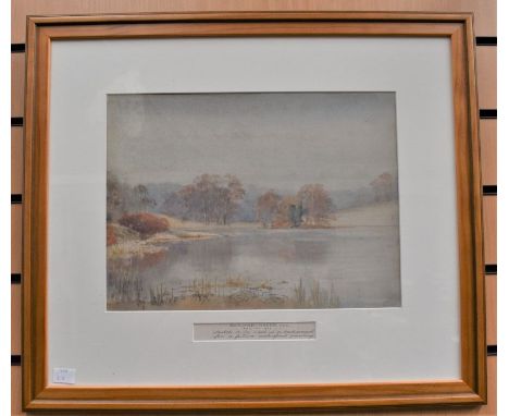 Roland Green, (1890-1972), watercolour, entitled 'Sketch to be used as a background for a future waterfowl painting', framed 