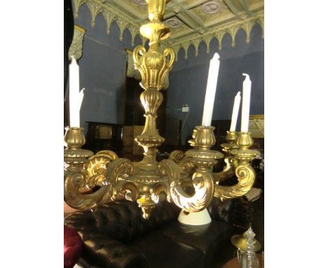 Gilded Ceiling Mounted Light Feature