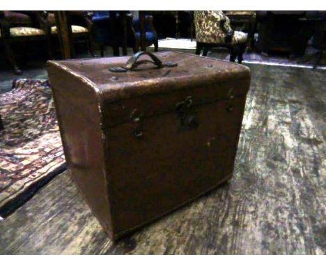 Antique Military Trunk 20 Inches Wide x 18 Inches High