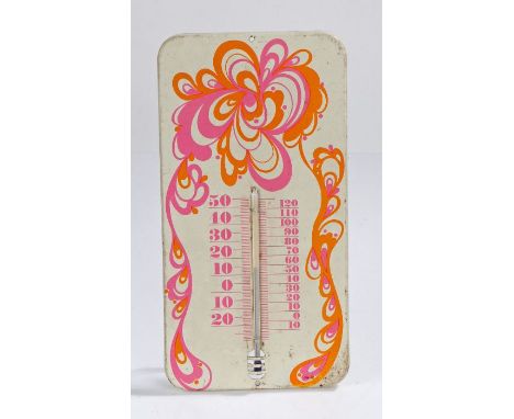 Danish design, a thermometer housed within a tin frame, Design: Dorthe Bruun Rasussen, Laurdis Lonburg A/S Copenhagen, Denmar
