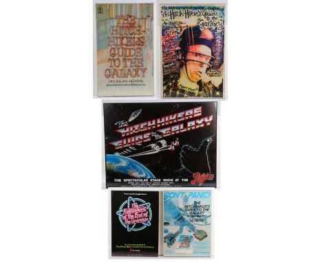 Douglas Adams, The Hitchhikers Guide to the Galaxy, theatre posters and book covers, to include the spectacular stage show at