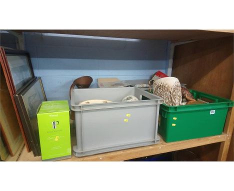 Shelf of assorted including Minton