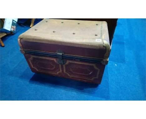 A tin trunk