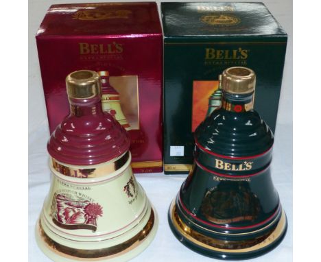 A Wade Bell's whisky decanter, boxed, Christmas 1995; a similar decanter, boxed, 1996