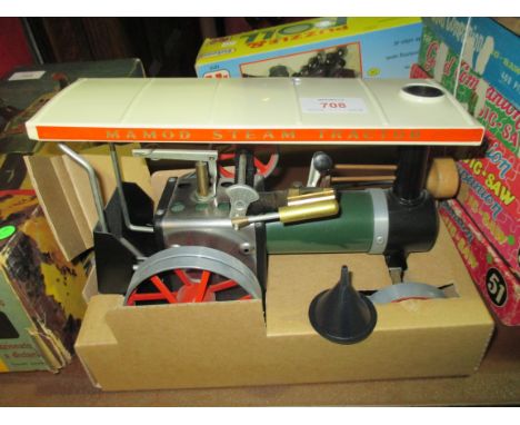 A Mamod spirit driven traction engine in original box