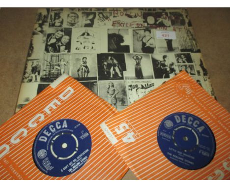 The Rolling Stones:  Exile on Main St, 2LP, COC 69100; 2 Stones singles