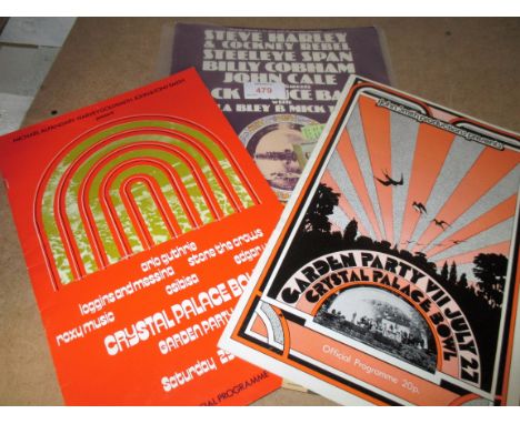 Crystal Palace Garden Party, 5 programmes and 2 ticket stubs