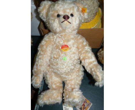 A modern Steiff cream coloured mohair Classic Teddy Bear No 5145, with growl, with tags