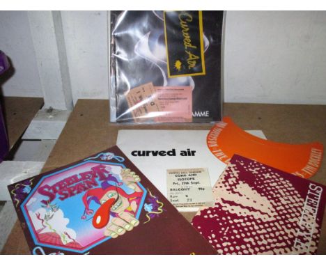 Gong, ticket stub, 3 other concert stubs, various programmes
