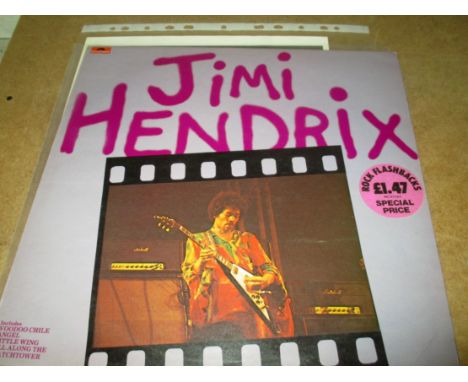 Jimi Hendrix:  Rock Flashbacks (Polydor), promo copy with IOW publicity still, 2343 080
