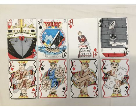 Complete transformation deck of 54 playing cards on a Titanic theme by Elaine Lewis, published 2012, to mark the 100th annive