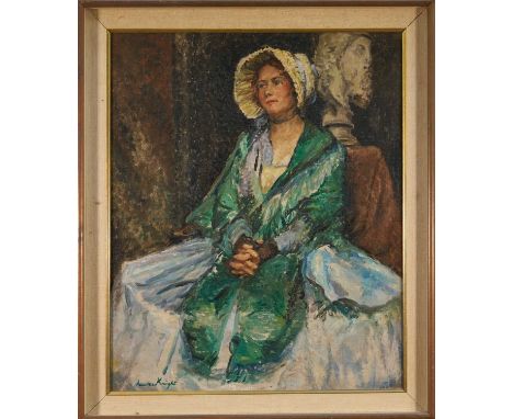*Dame Laura Knight (1877-1970) oil on canvas - The Green Shawl, signed, 61cm x 51cm, framed.Provenance: J.W. Hilham Auctionee