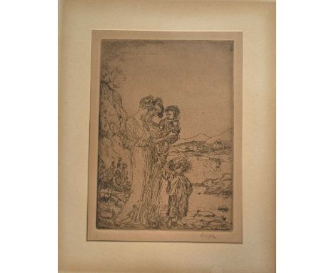 *Augustus John (1878-1961) etching - Rambling by the Lake, signed in pencil, 18cm x 12.5cmProvenance: purchased by the Viscou