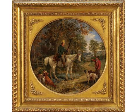 Henry Thomas Alken Snr. (1785-1851) oil on board - The Day’s Bag, signed, 30cm x 30cm, in oval slip and gilt frameProvenance: