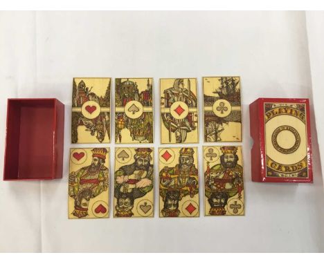 Complete deck of 53 Karl Gerich 'Four Corners' playing cards, derived from the Dondorf four corners design, said to be an edi