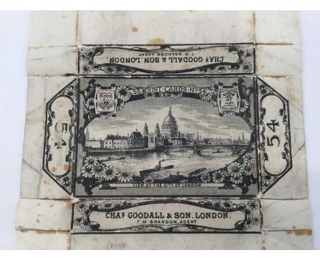 Complete deck of 52 Wust house pattern, type A playing cards by Goodall for Brazil, with original wrapper, Mr Rayner notes: '