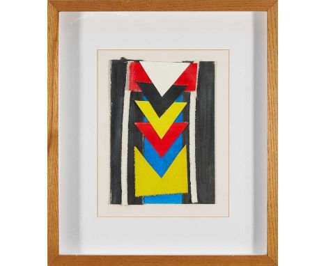 *Terry Frost (1915-2003) collage - Abstract, 1999, signed in pencil and further signed and dated and drawing verso, 27cm x 20