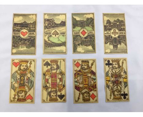 Complete deck of 53 Karl Gerich 'Bongout/Triton' playing cards, No.31, hand made small size cards based on Turnhout's Bongout