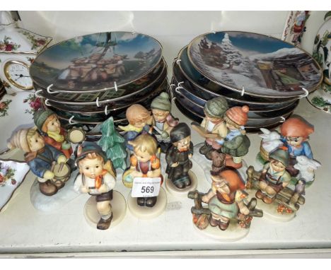 Hummel and Goebel figures and Hummel collectors plates 