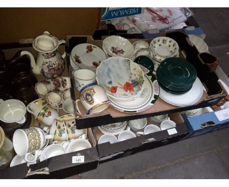 4 boxes of vintage ceramics to include Masons, Royal Albert, Royal Worcester and Poole etc. 