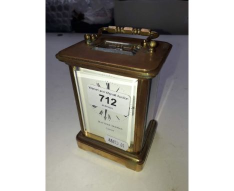 A Matthew Norman brass carriage clock 