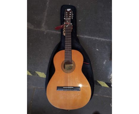 A Raimundo acoustic guitar, model 106 with a Stagg padded soft case 