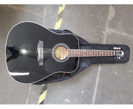 A Spur acoustic guitar D100 package BK, with Stagg padded soft case 