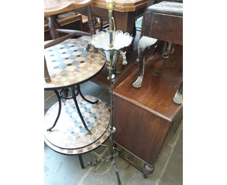 A metal standard lamp 