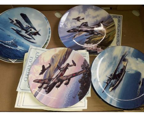 Collectors plates - aircraft - including limited edition Royal Worcester to commemorate Dambusters 50th anniversary 