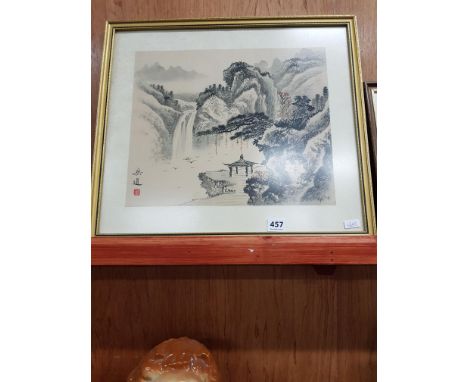 ANTIQUE ORIENTAL PRINT 