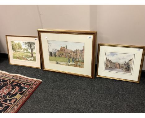 After Peter Owen Jones : Winster, reproduction in colours, numbered 81/500, 20 cm x 27 cm, together with a colour print depic