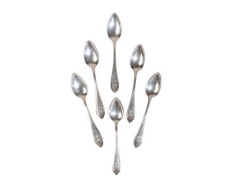 A SET OF SIX EARLY 20TH CENTURY AMERICAN STERLING SILVER SPOONSby the International Silver Company, in a stylised Celtic poin
