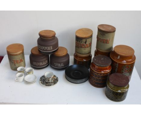 A selection of ceramics including Hornsea Pottery 'Bronte' storage jars, J & G Meakin Ironstone, Foreign 