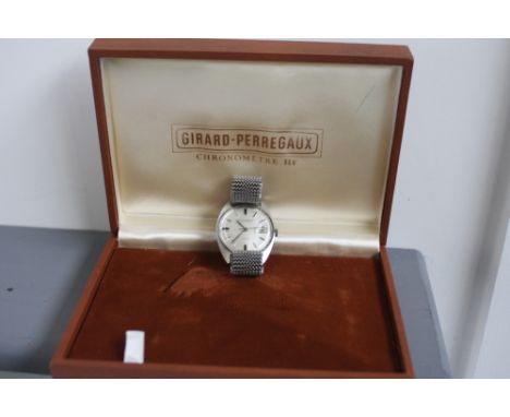 A Girard Perregaux Chronometer HF, Gyromatic, in its case